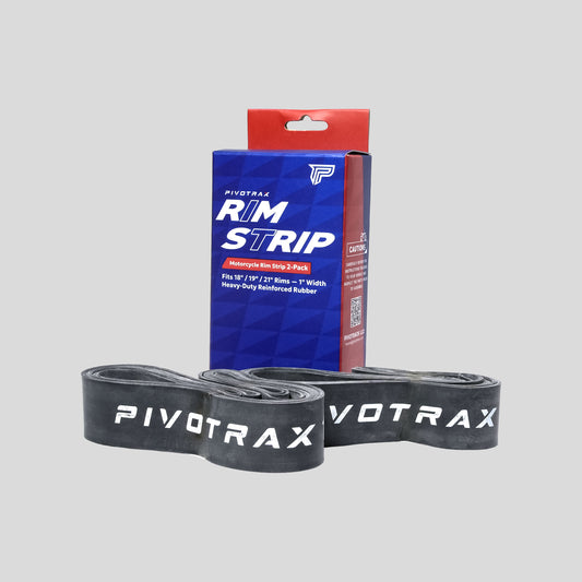 Motorcycle Rim Strips (2 Pack) – Durable Rubber Rim Tape with Valve Stem Hole, Tube Protection Rims