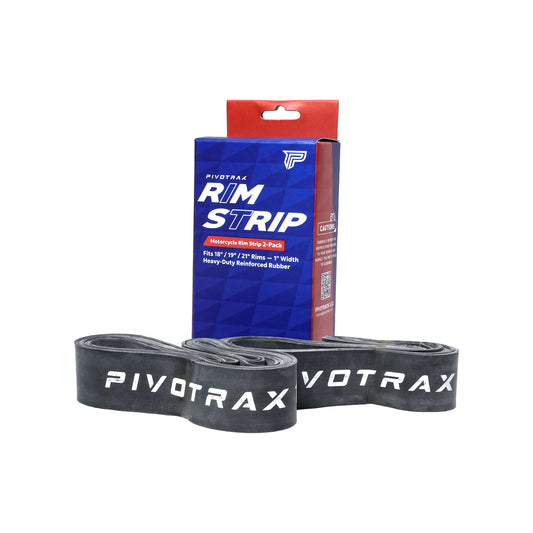 Motorcycle Rim Strips (2 Pack) – Durable Rubber Rim Tape with Valve Stem Hole, Tube Protection Rims