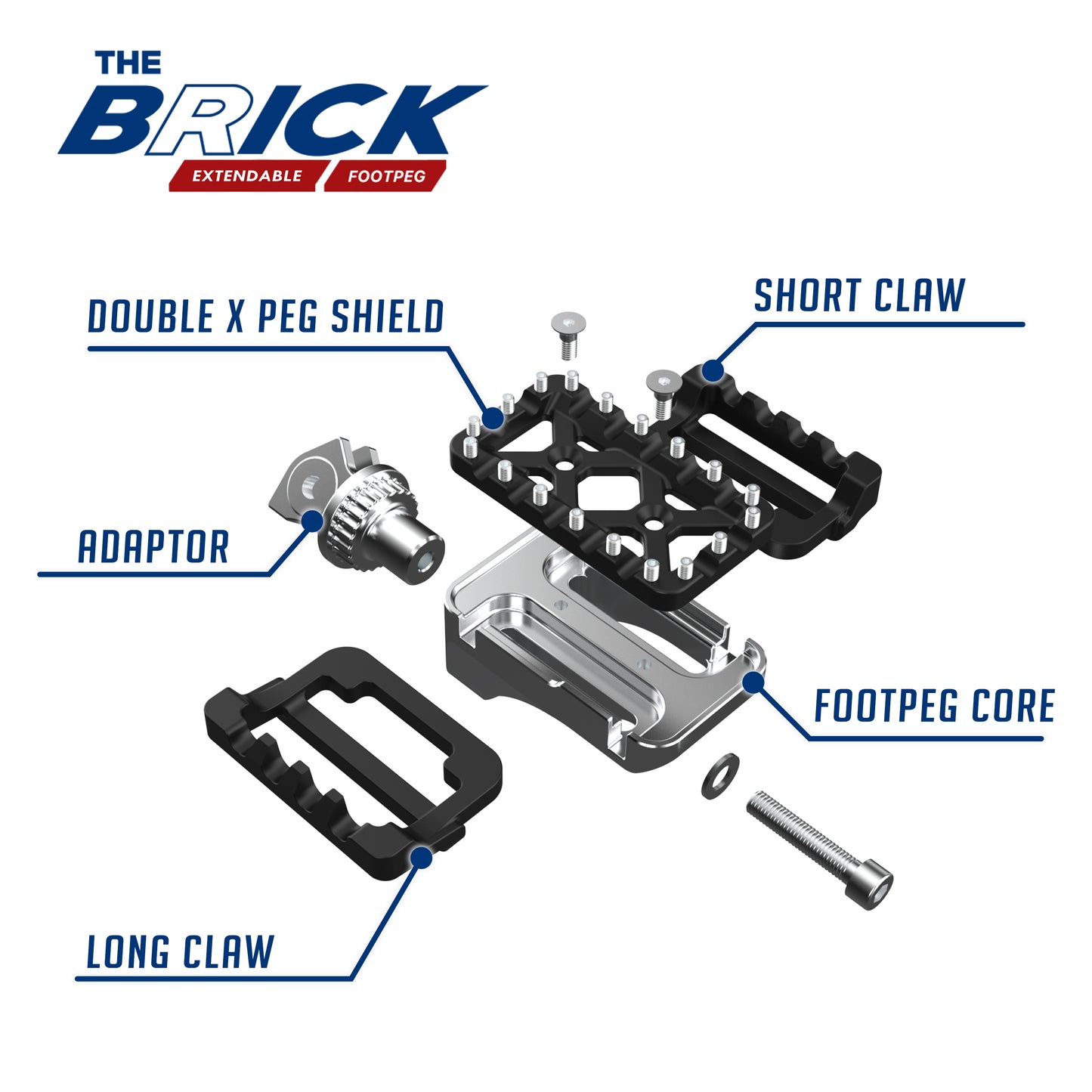 THE BRICK SERIES - FOOTPEG SET (2 Side Pack)