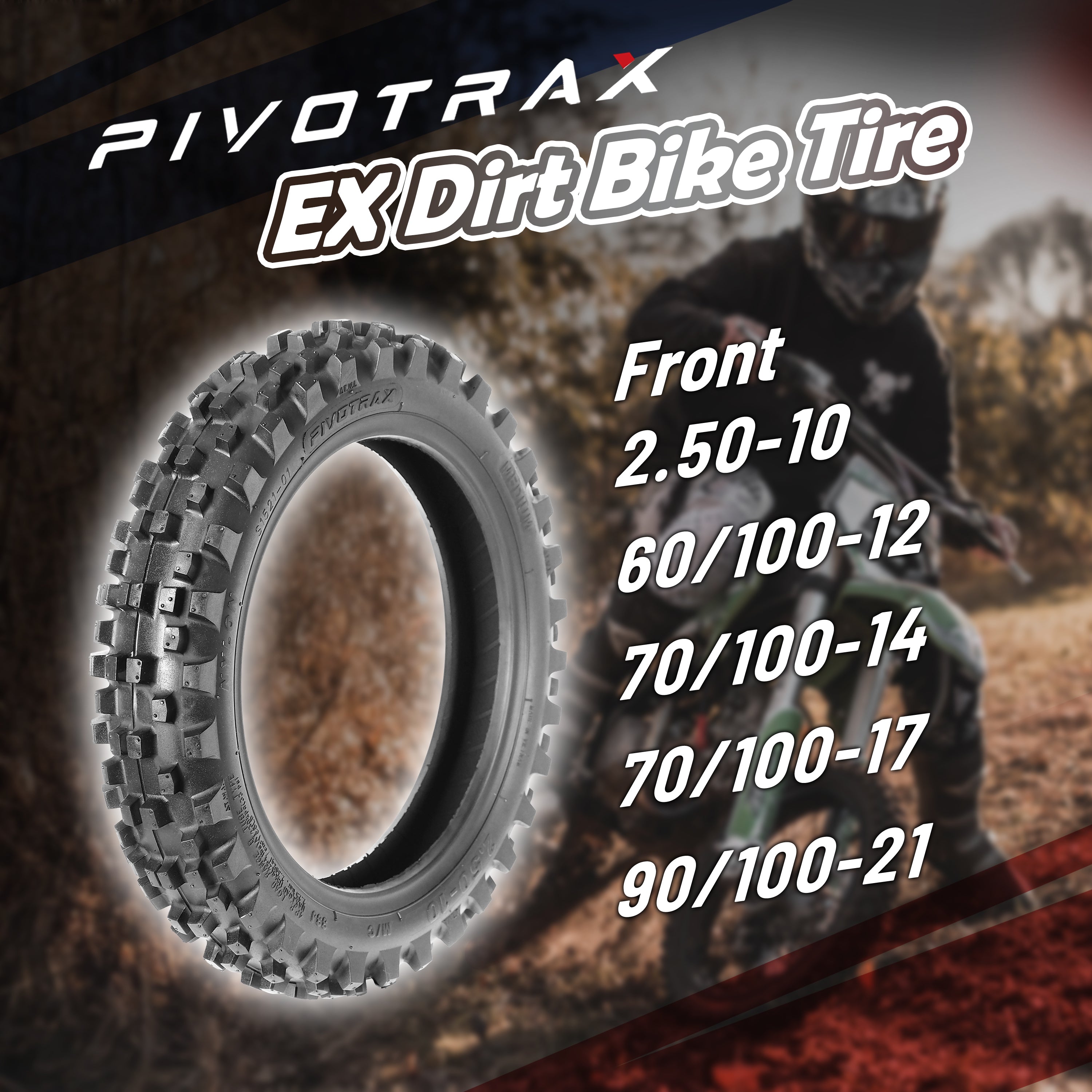 EX Front Dirt Bike Tires – PIVOTRAX