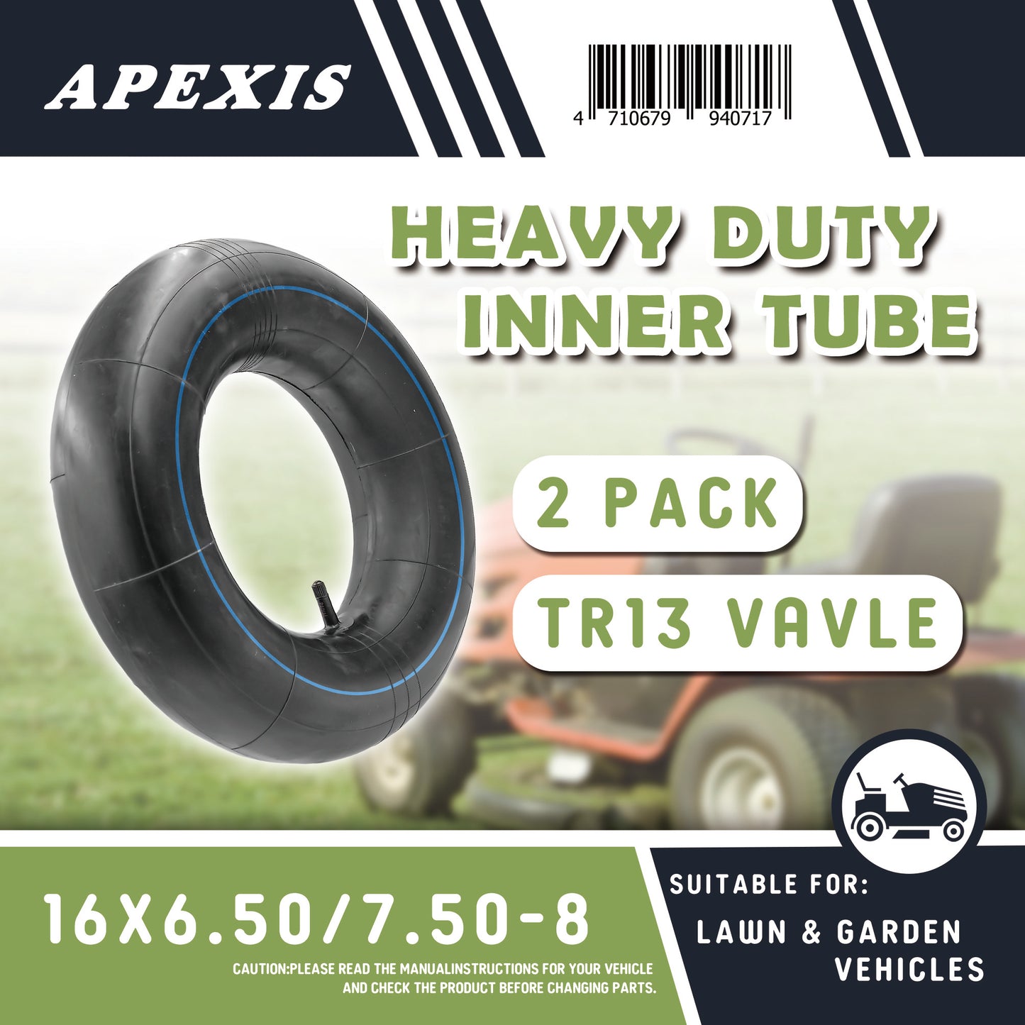 APEXIS Premium Replacement Tire Inner Tubes - Fits for Hand Trucks, Dollies, Wheelbarrows, Lawn Mowers, Trailers