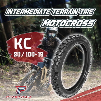 PIVOTRAX KC KilowattClimber E-Bike Tire 80/100-19 Position: Rear Compatible with: Surron, Talaria